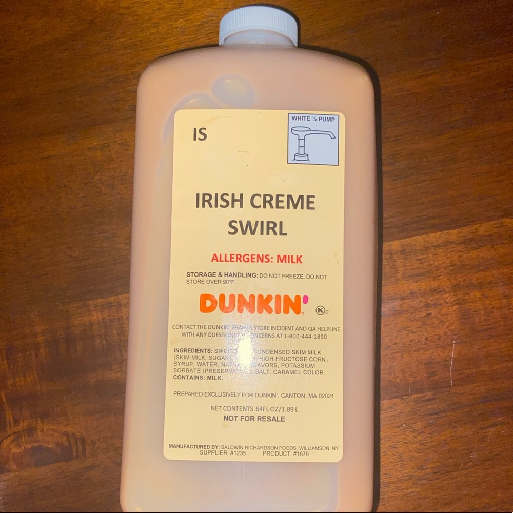 Irish cream Dunkin swirl